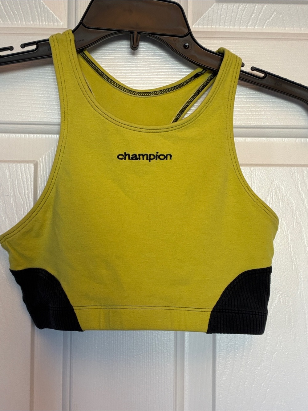Champion Women’s Racerback Sports Bra Size Medium Gold and Black